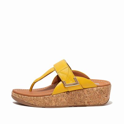 Fitflop Women's REMI Adjustable Toe-Post Sandals - Orange Yellow, HG1984365